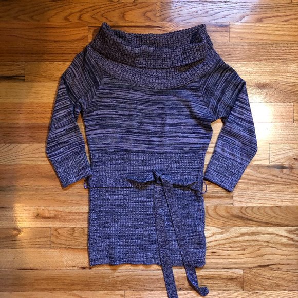 BCX PURPLE GREY OFF SHOULDER PULLOVER SWEATER M - Picture 3 of 10